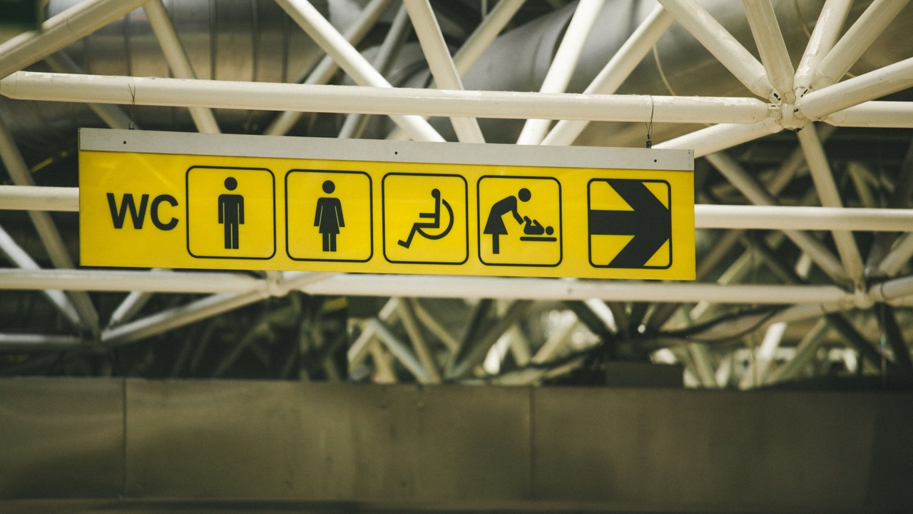 Pictograms at an airport
