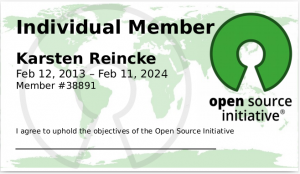 OSI Membership Card Karsten Reincke